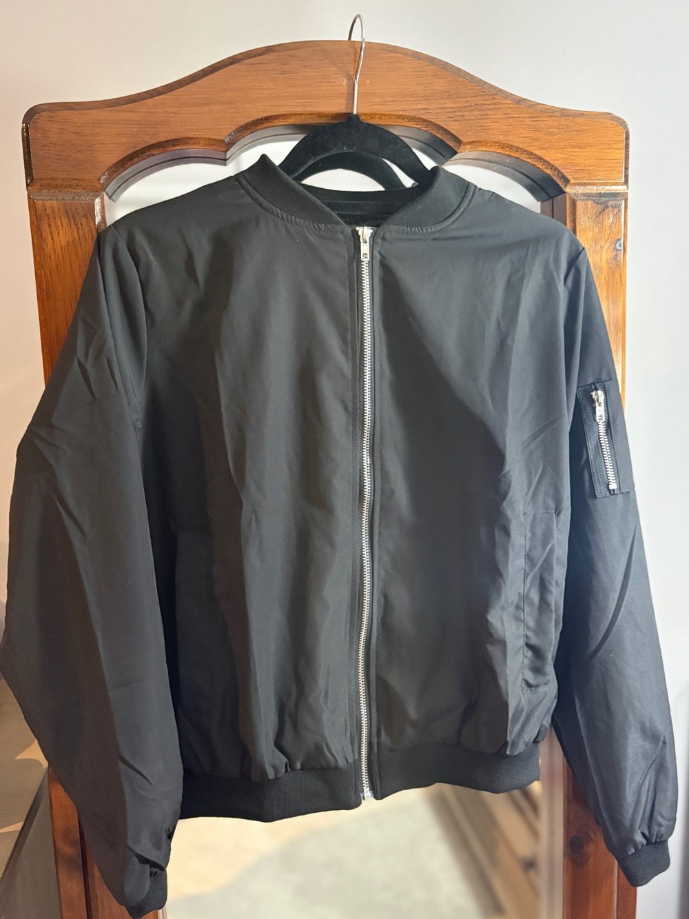 Bomber Jacket Oversized in Black